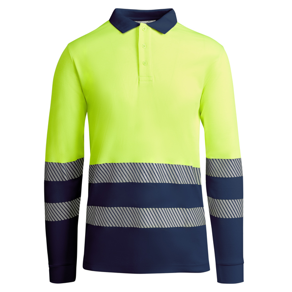 Tricou Polo Reflectorizant din Bumbac cu Mânecă Lungă - varianta 9